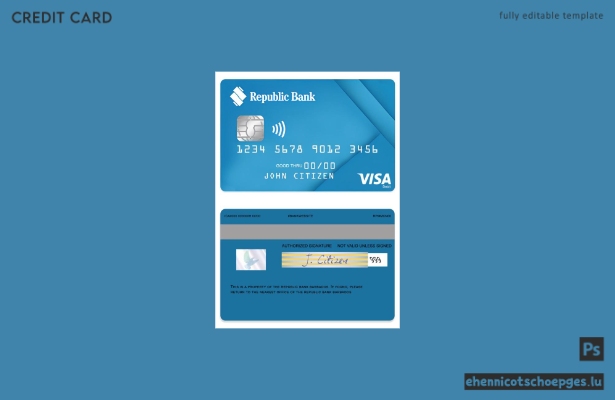 Beispielvorschau der Visa-Debitkarte der Barbados Republic Bank